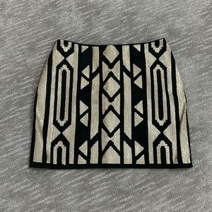 Sequined black and gold skirt